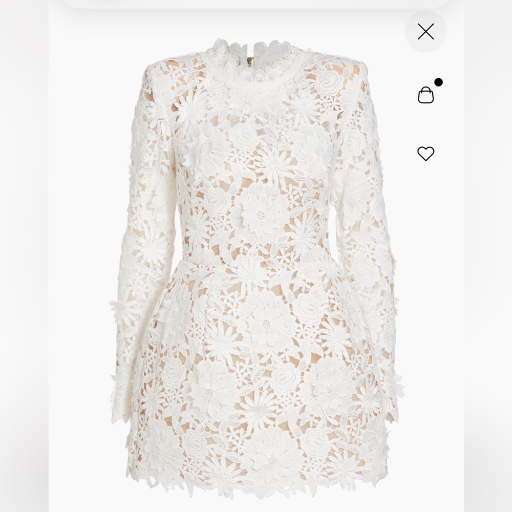 Bronx and Banco Floral Lace Mini Dress